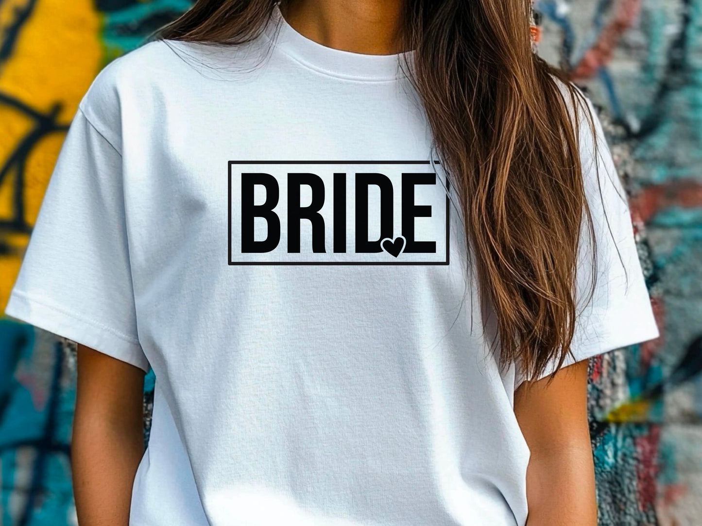 Bride Shirt with Heart – Wedding T-Shirt – Bride to Be Tee – Bachelorette Party Shirt – Bridal Shower Gift – Future Mrs Shirt