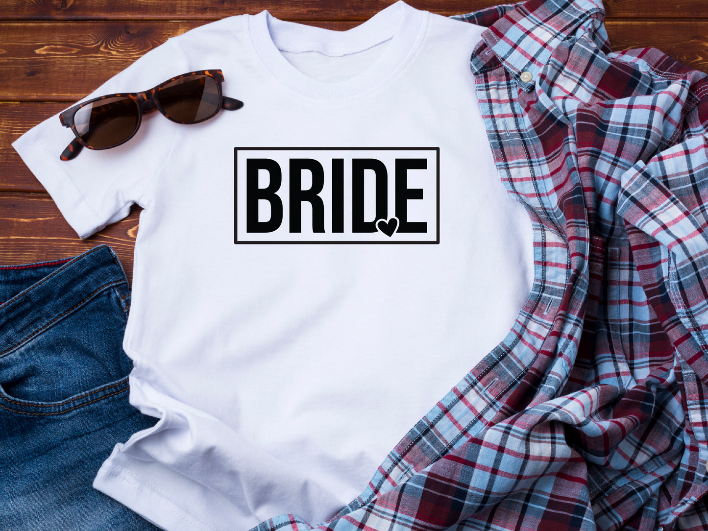 Bride Shirt with Heart – Wedding T-Shirt – Bride to Be Tee – Bachelorette Party Shirt – Bridal Shower Gift – Future Mrs Shirt