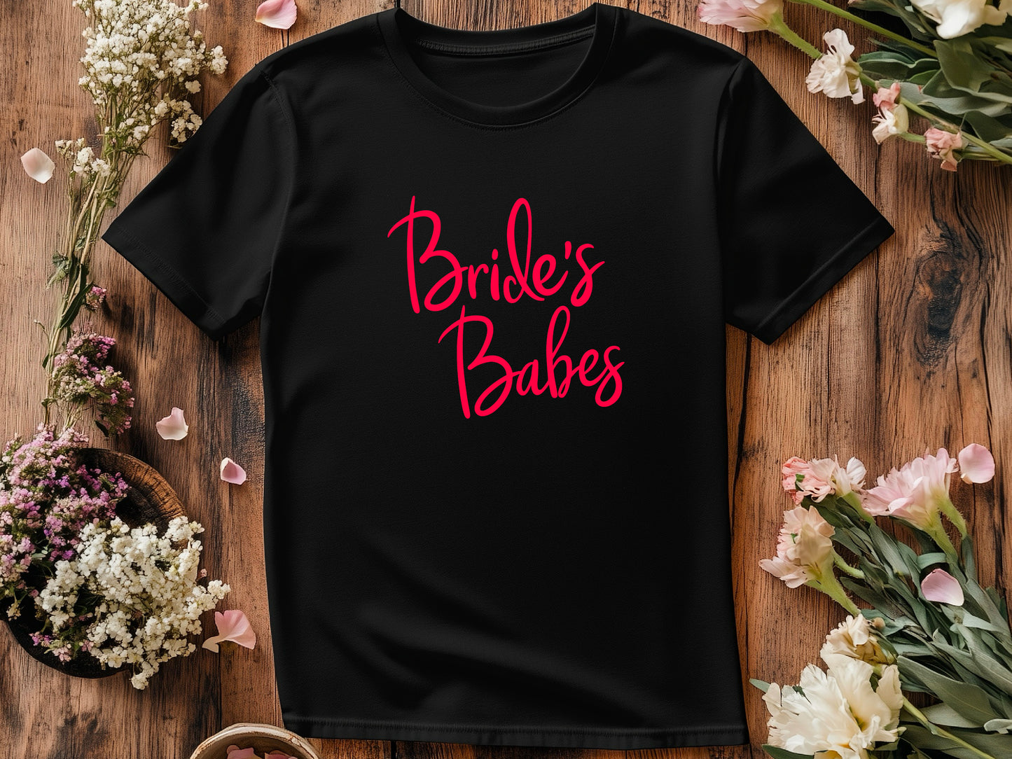 Bride’s Babes Shirt – Bridesmaid Wedding T-Shirt – Bachelorette Party Matching Tee – Bridal Party Gift – Team Bride Shirt