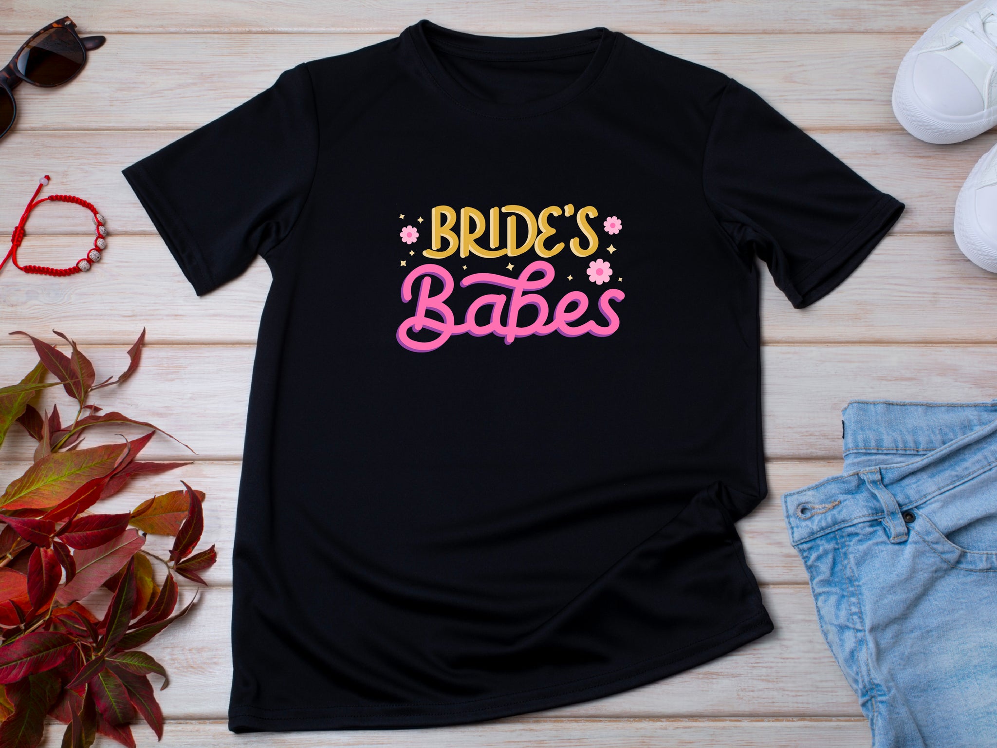 Bride’s Babes Pink Shirt – Bridesmaid T-Shirt – Bachelorette Party Matching Tee – Bridal Shower Outfit – Team Bride Shirt