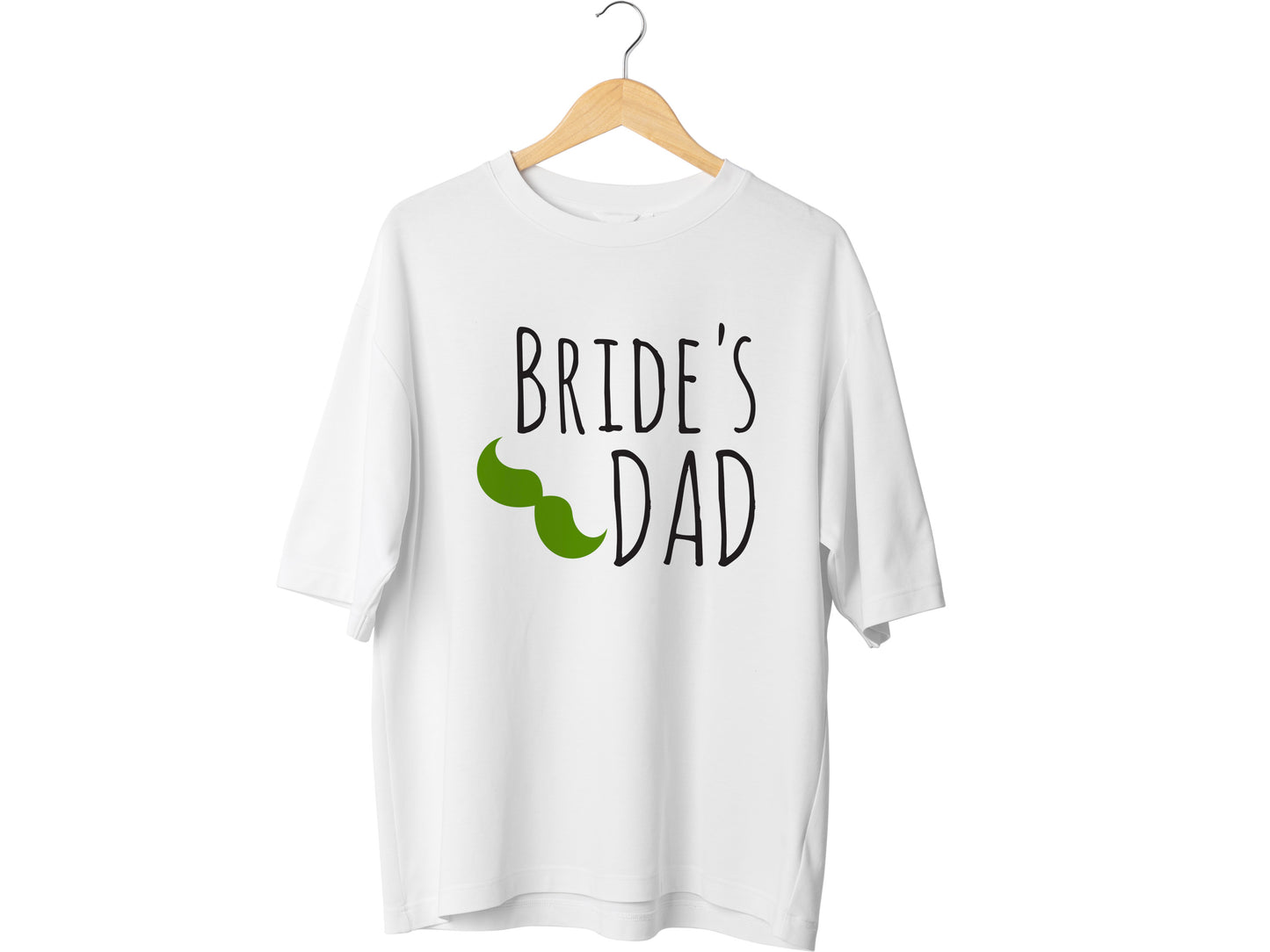 Father of the Bride Shirt – Bride’s Dad T-Shirt – Funny Wedding Tee with Mustache – Gift for Bride’s Father – Green Wedding Shirt