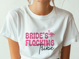 Bride’s Flocking Vibe Flamingo Shirt – Funny Bachelorette Party Tee – Team Bride Wedding Shirt