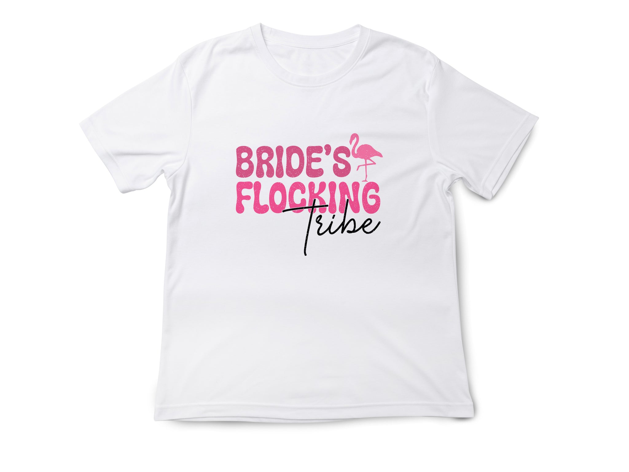 Bride’s Flocking Vibe Flamingo Shirt – Funny Bachelorette Party Tee – Team Bride Wedding Shirt