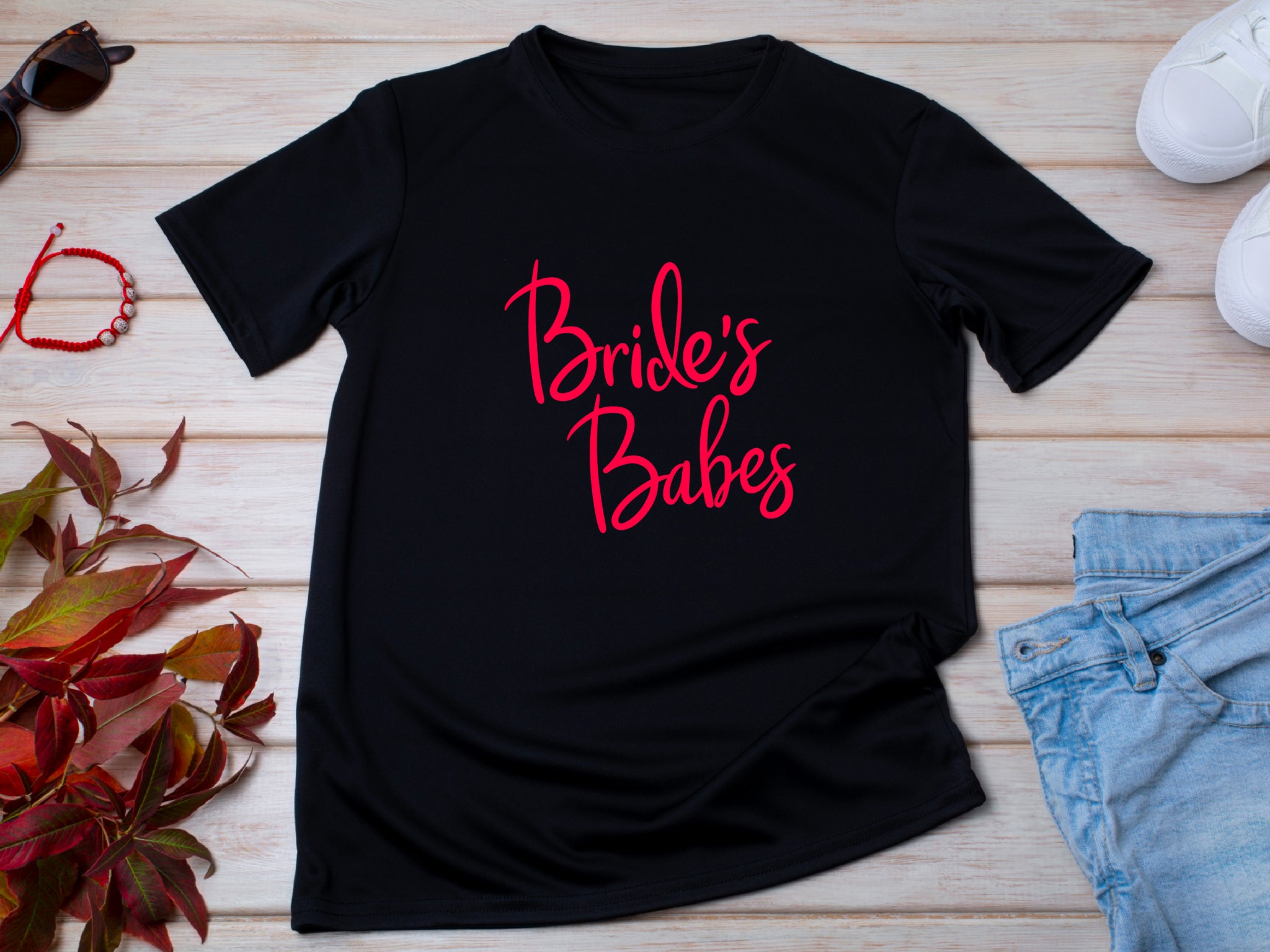 Bride’s Babes Shirt – Bridesmaid Wedding T-Shirt – Bachelorette Party Matching Tee – Bridal Party Gift – Team Bride Shirt
