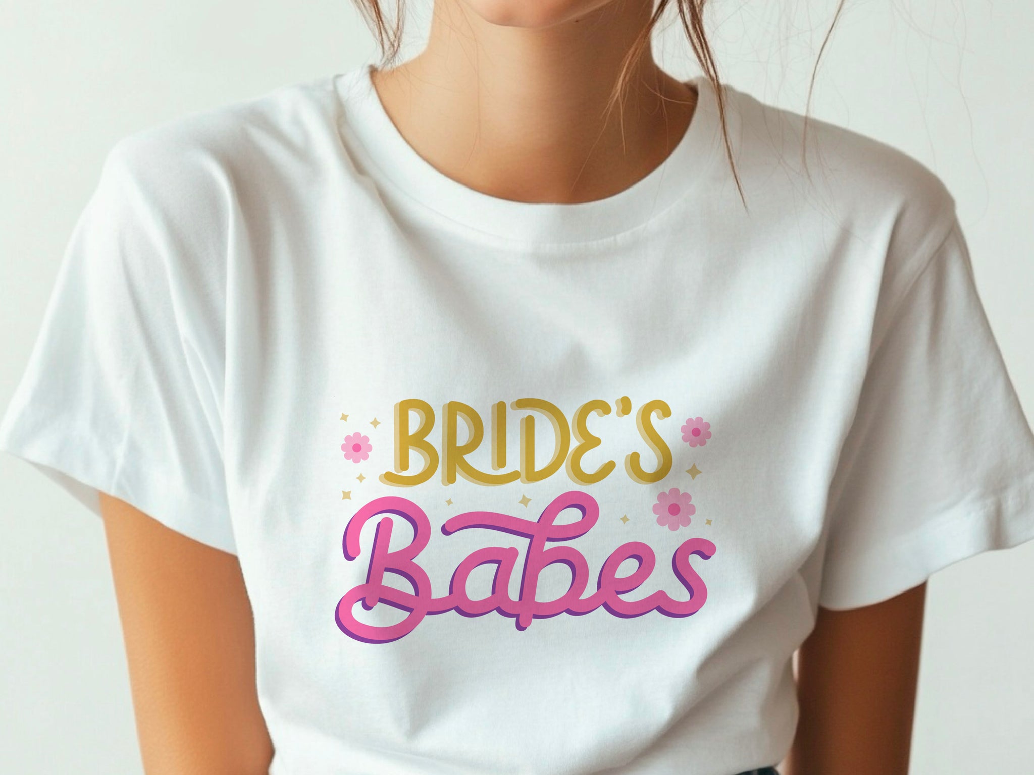 Bride’s Babes Pink Shirt – Bridesmaid T-Shirt – Bachelorette Party Matching Tee – Bridal Shower Outfit – Team Bride Shirt