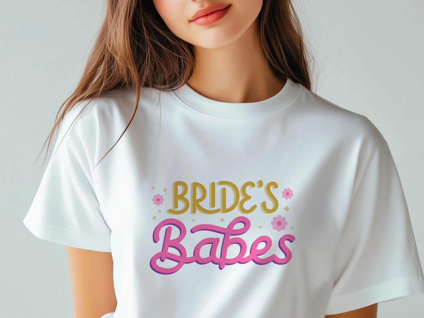 Bride’s Babes Pink Shirt – Bridesmaid T-Shirt – Bachelorette Party Matching Tee – Bridal Shower Outfit – Team Bride Shirt