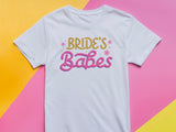 Bride’s Babes Pink Shirt – Bridesmaid T-Shirt – Bachelorette Party Matching Tee – Bridal Shower Outfit – Team Bride Shirt