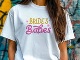Bride’s Babes Pink Shirt – Bridesmaid T-Shirt – Bachelorette Party Matching Tee – Bridal Shower Outfit – Team Bride Shirt