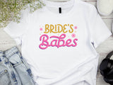 Bride’s Babes Pink Shirt – Bridesmaid T-Shirt – Bachelorette Party Matching Tee – Bridal Shower Outfit – Team Bride Shirt