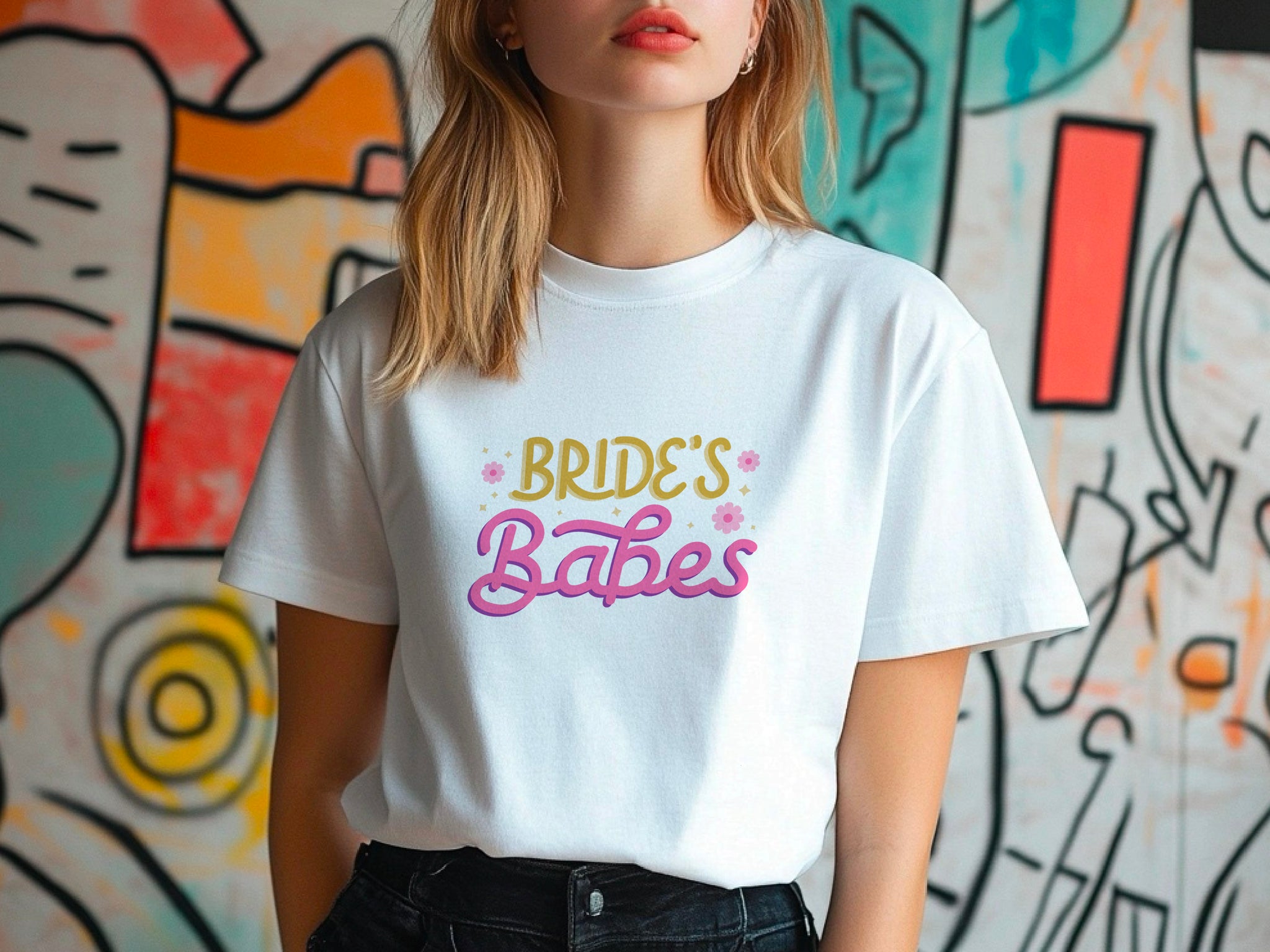 Bride’s Babes Pink Shirt – Bridesmaid T-Shirt – Bachelorette Party Matching Tee – Bridal Shower Outfit – Team Bride Shirt