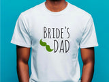 Father of the Bride Shirt – Bride’s Dad T-Shirt – Funny Wedding Tee with Mustache – Gift for Bride’s Father – Green Wedding Shirt