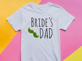 Father of the Bride Shirt – Bride’s Dad T-Shirt – Funny Wedding Tee with Mustache – Gift for Bride’s Father – Green Wedding Shirt