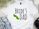 Father of the Bride Shirt – Bride’s Dad T-Shirt – Funny Wedding Tee with Mustache – Gift for Bride’s Father – Green Wedding Shirt