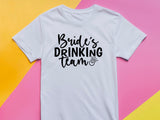 Bride’s Drinking Team Shirt – Bachelorette Party T-Shirt – Bridal Party Matching Tee – Team Bride Outfit – Wedding Squad Shirt