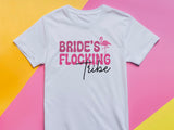 Bride’s Flocking Vibe Flamingo Shirt – Funny Bachelorette Party Tee – Team Bride Wedding Shirt