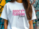 Bride’s Flocking Vibe Flamingo Shirt – Funny Bachelorette Party Tee – Team Bride Wedding Shirt