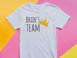 Team Bride Shirt with Crown – Bridesmaid Wedding Party T-Shirt – Matching Bachelorette Tee – Bride Squad Gift – Bridal Party Outfit