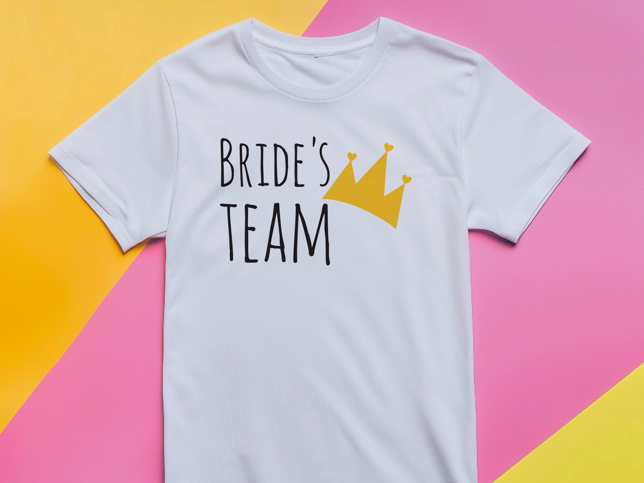 Team Bride Shirt with Crown – Bridesmaid Wedding Party T-Shirt – Matching Bachelorette Tee – Bride Squad Gift – Bridal Party Outfit