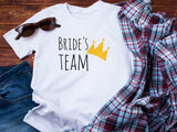 Team Bride Shirt with Crown – Bridesmaid Wedding Party T-Shirt – Matching Bachelorette Tee – Bride Squad Gift – Bridal Party Outfit