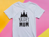 Bride’s Mum Wedding Shirt – Mother of the Bride T-Shirt – Heart and Crown Design – Bridal Party Tee – Mum of the Bride Gift