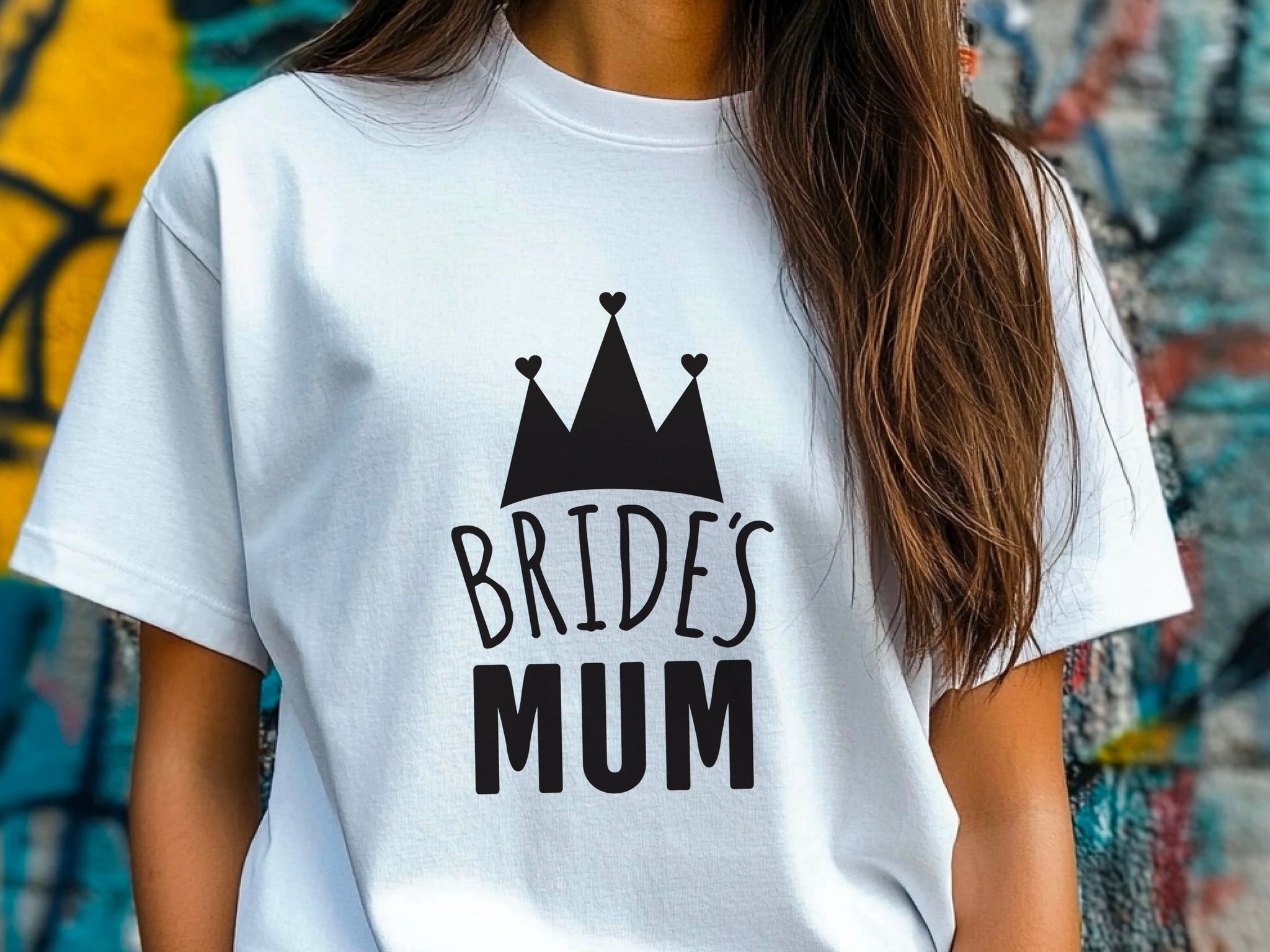 Bride’s Mum Wedding Shirt – Mother of the Bride T-Shirt – Heart and Crown Design – Bridal Party Tee – Mum of the Bride Gift
