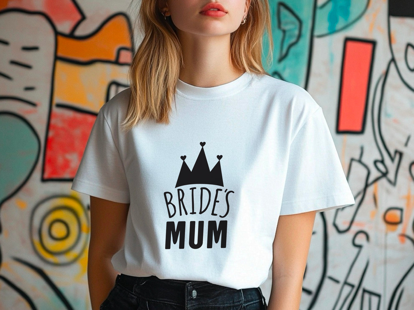 Bride’s Mum Wedding Shirt – Mother of the Bride T-Shirt – Heart and Crown Design – Bridal Party Tee – Mum of the Bride Gift