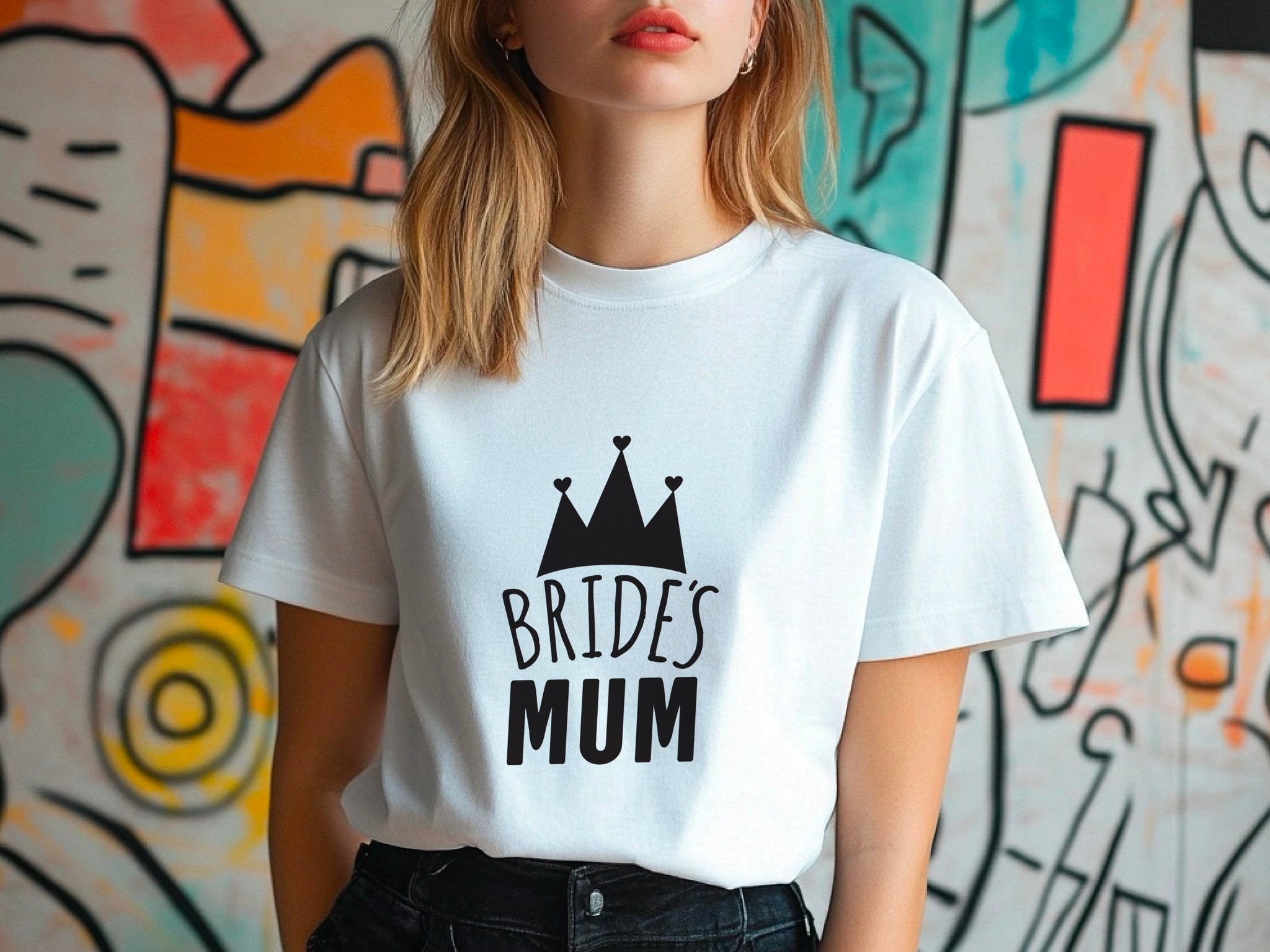 Bride’s Mum Wedding Shirt – Mother of the Bride T-Shirt – Heart and Crown Design – Bridal Party Tee – Mum of the Bride Gift