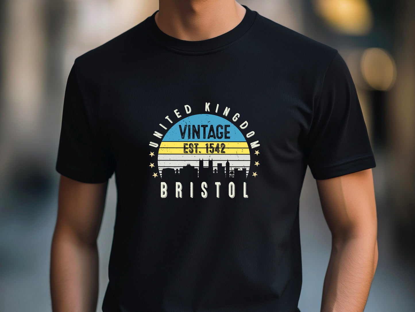 Bristol Est. 1542 T-Shirt – Vintage United Kingdom Unisex Tee – Retro British City Shirt – UK Heritage Gift – Old England Style