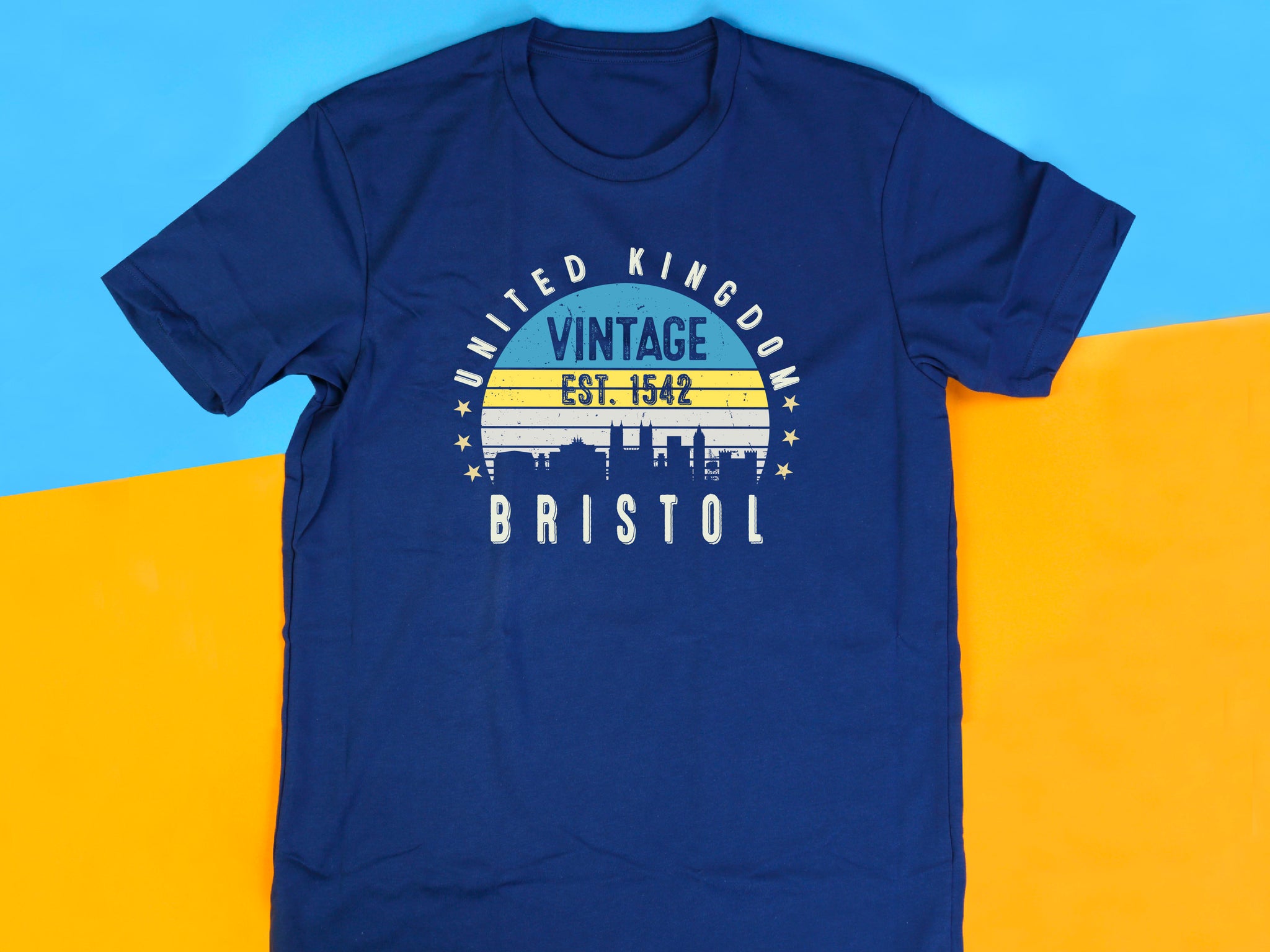 Bristol Est. 1542 T-Shirt – Vintage United Kingdom Unisex Tee – Retro British City Shirt – UK Heritage Gift – Old England Style