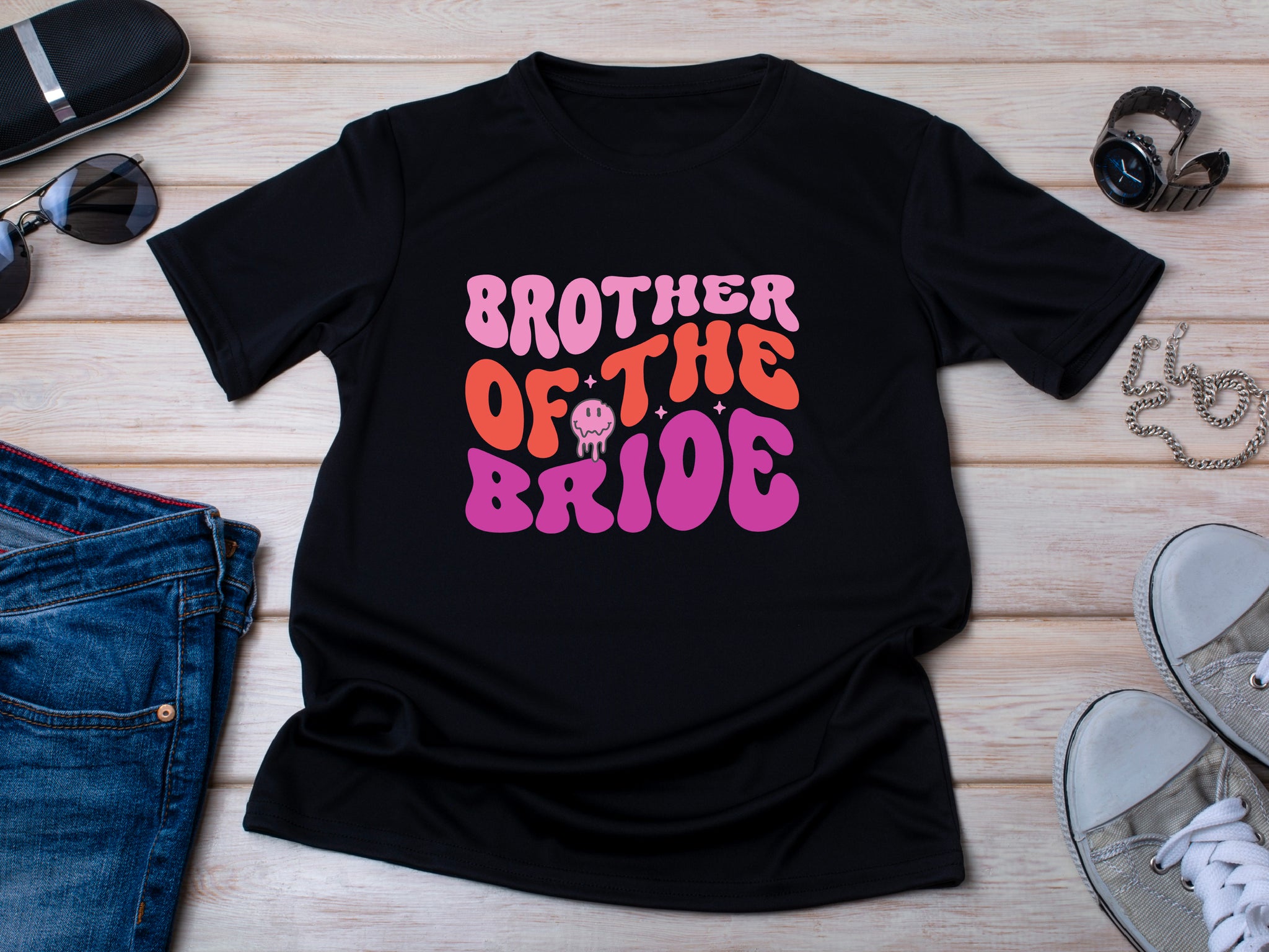 Brother of the Bride Wedding T-Shirt – Funny Matching Tee for Groomsmen or Family