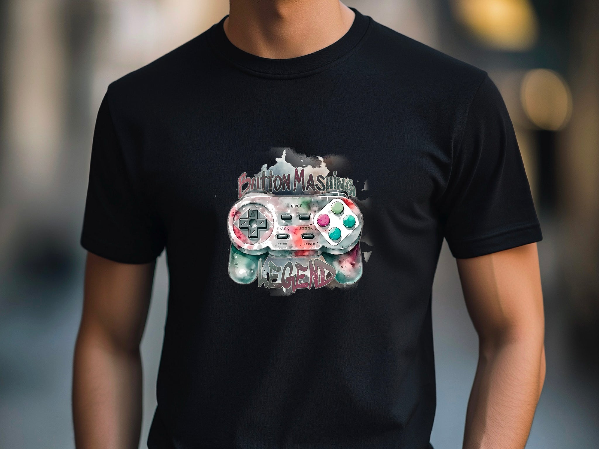 Button Mashing Legend Shirt – Funny Gamer Dad T-Shirt – Joystick Retro Gaming Tee – Fathers Day Gift – Video Game Gift for Him