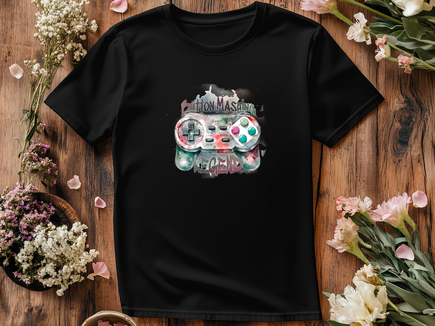 Button Mashing Legend Shirt – Funny Gamer Dad T-Shirt – Joystick Retro Gaming Tee – Fathers Day Gift – Video Game Gift for Him