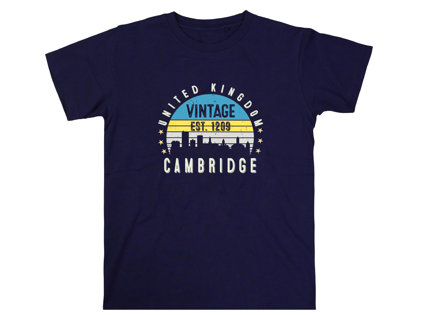 Cambridge Est. 1209 T-Shirt – Vintage United Kingdom Tee – Retro UK City Shirt – British Heritage Gift – Unisex England Top