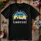 Cambridge Est. 1209 T-Shirt – Vintage United Kingdom Tee – Retro UK City Shirt – British Heritage Gift – Unisex England Top