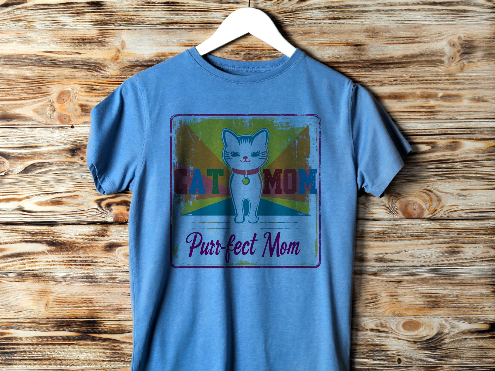 Cat Mom Purrfect Mom T-Shirt – Funny Cat Lover Shirt, Gift for Cat Moms, Cute Cat Mom Tee, Purrfect Mom Gift