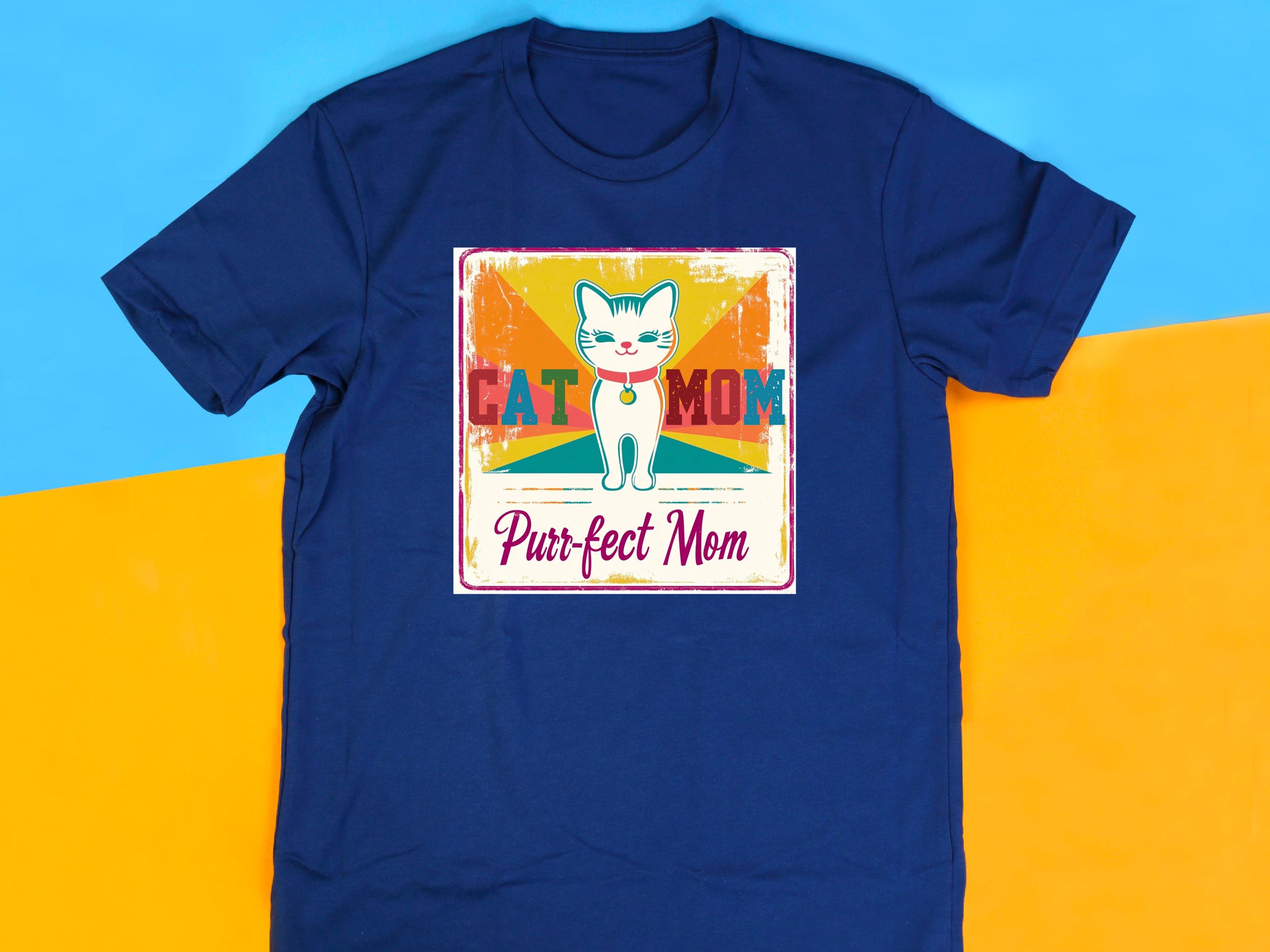 Cat Mom Purrfect Mom T-Shirt – Funny Cat Lover Shirt, Gift for Cat Moms, Cute Cat Mom Tee, Purrfect Mom Gift