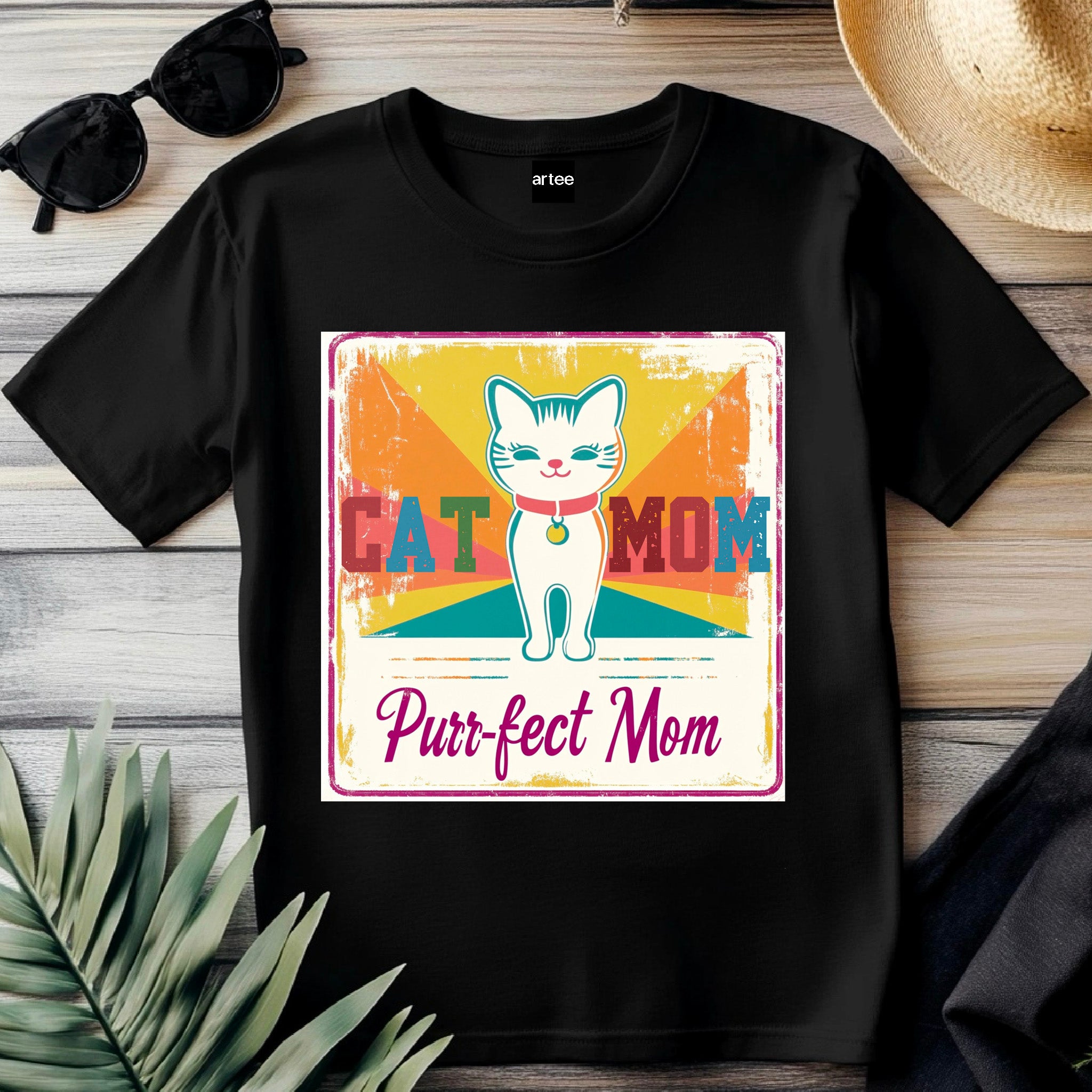 Cat Mom Purrfect Mom T-Shirt – Funny Cat Lover Shirt, Gift for Cat Moms, Cute Cat Mom Tee, Purrfect Mom Gift