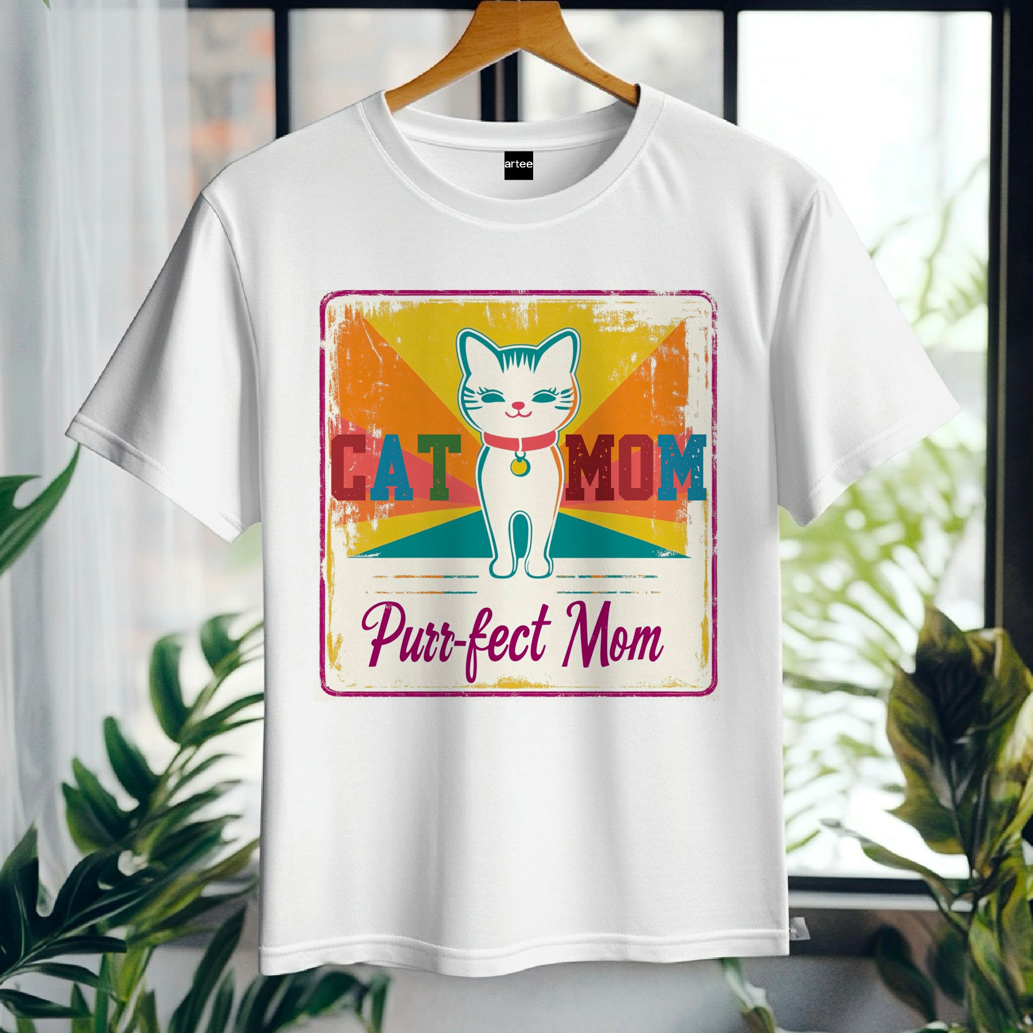 Cat Mom Purrfect Mom T-Shirt – Funny Cat Lover Shirt, Gift for Cat Moms, Cute Cat Mom Tee, Purrfect Mom Gift