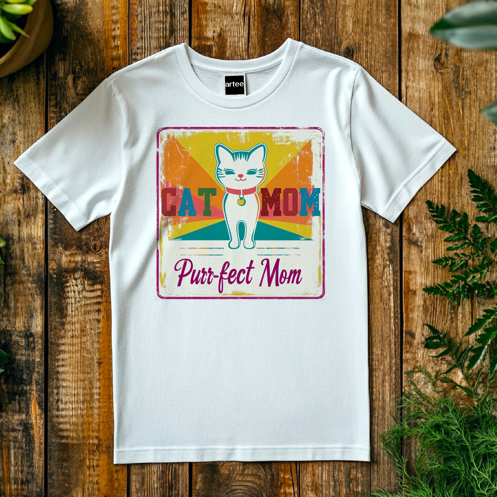 Cat Mom Purrfect Mom T-Shirt – Funny Cat Lover Shirt, Gift for Cat Moms, Cute Cat Mom Tee, Purrfect Mom Gift