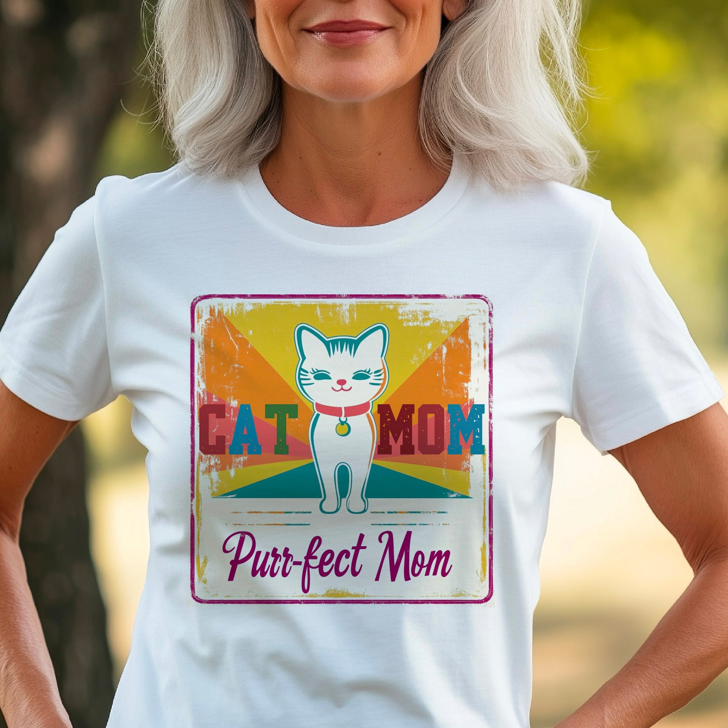 Cat Mom Purrfect Mom T-Shirt – Funny Cat Lover Shirt, Gift for Cat Moms, Cute Cat Mom Tee, Purrfect Mom Gift