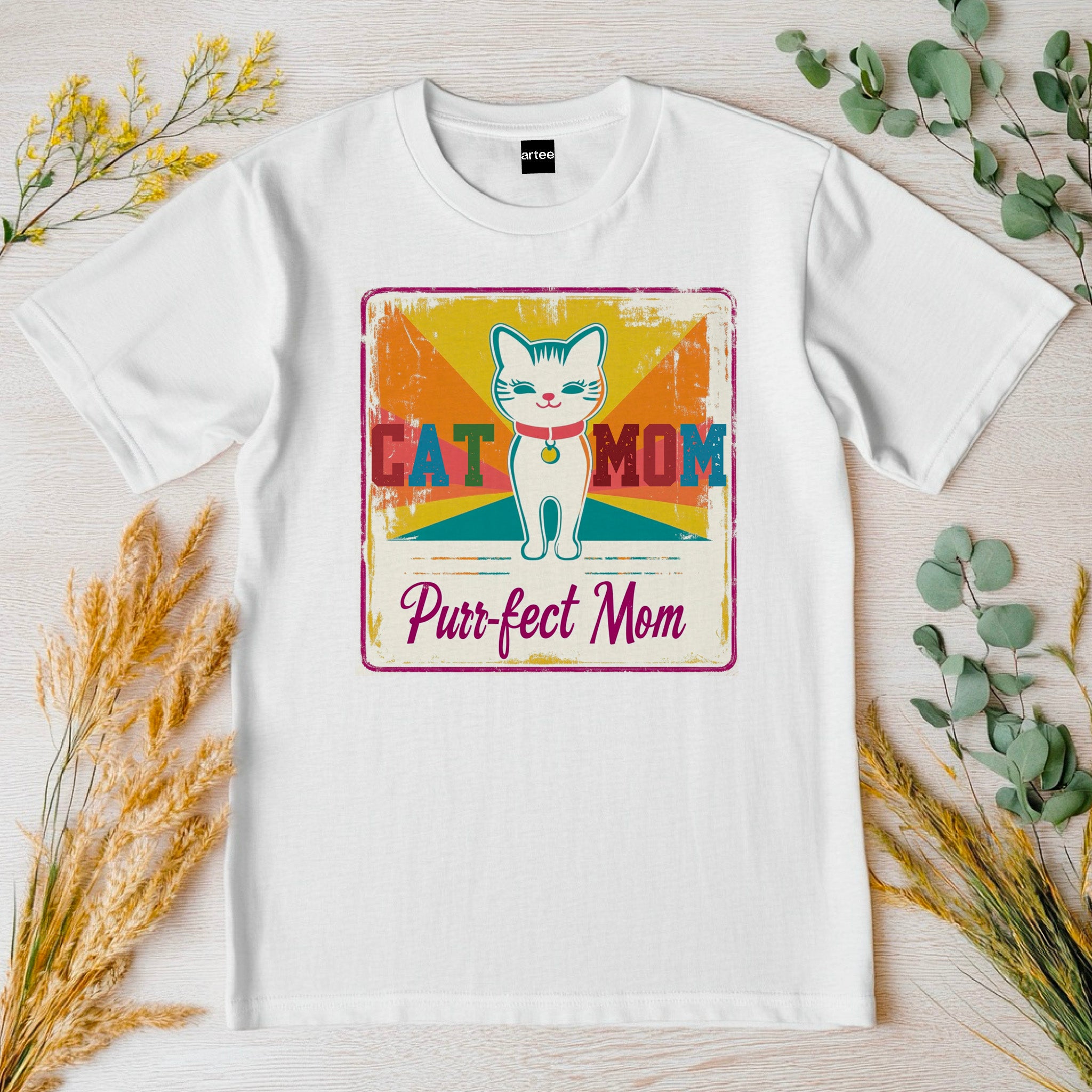 Cat Mom Purrfect Mom T-Shirt – Funny Cat Lover Shirt, Gift for Cat Moms, Cute Cat Mom Tee, Purrfect Mom Gift