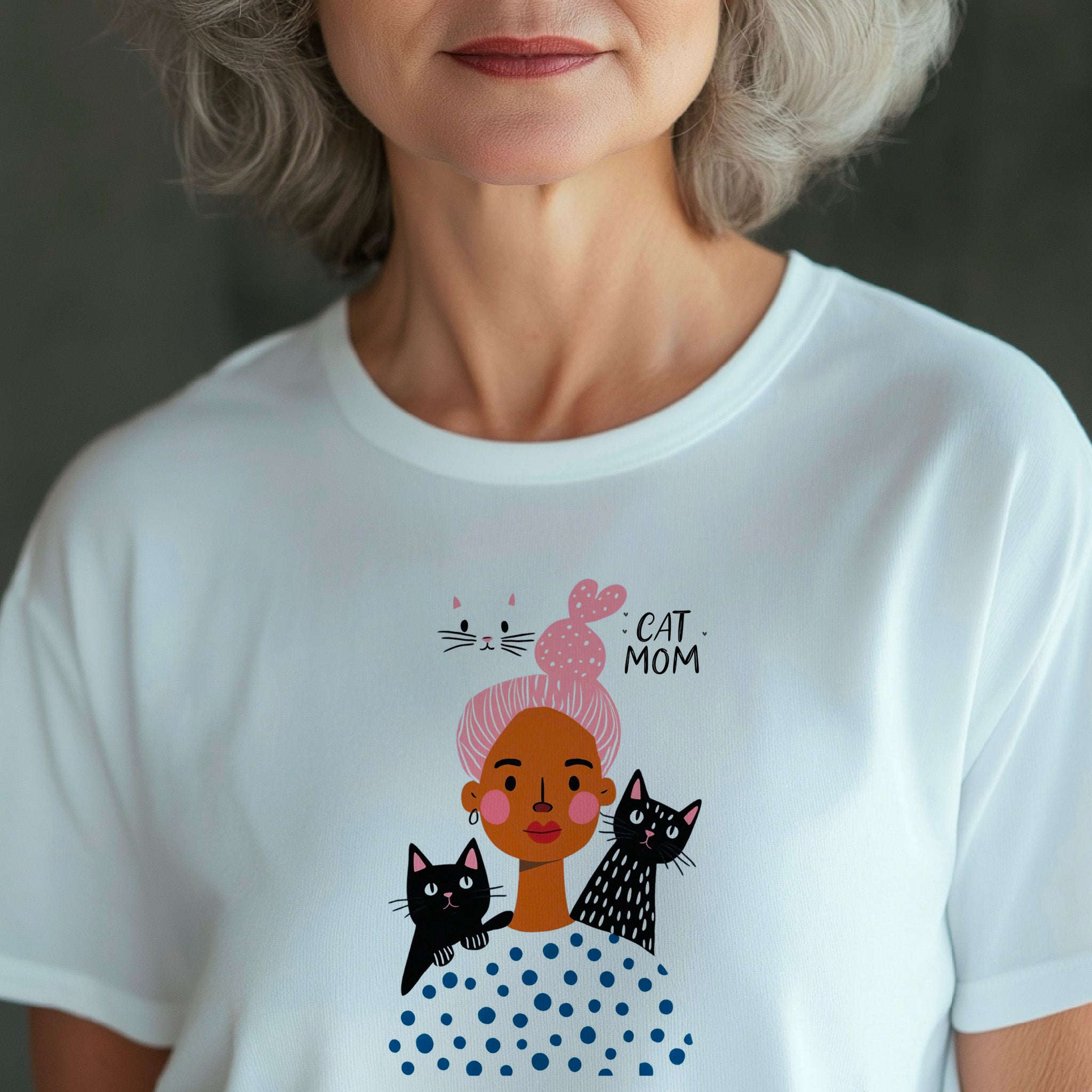 Cat mom three cats Shirt, Gift For Cat Mom, Cat Gift For Mothers Day, Cat Mama Shirts, Cat Lover Shirt, New Cat Mom Shirt, Fur Mama