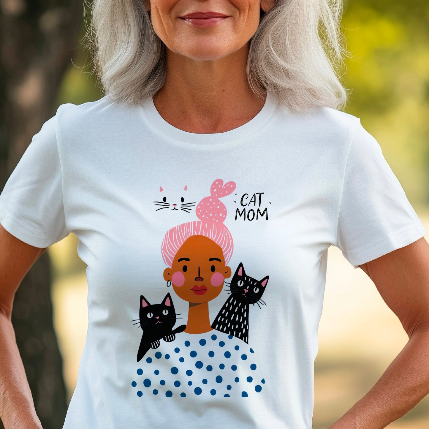 Cat mom three cats Shirt, Gift For Cat Mom, Cat Gift For Mothers Day, Cat Mama Shirts, Cat Lover Shirt, New Cat Mom Shirt, Fur Mama