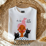 Cat mom three cats Shirt, Gift For Cat Mom, Cat Gift For Mothers Day, Cat Mama Shirts, Cat Lover Shirt, New Cat Mom Shirt, Fur Mama