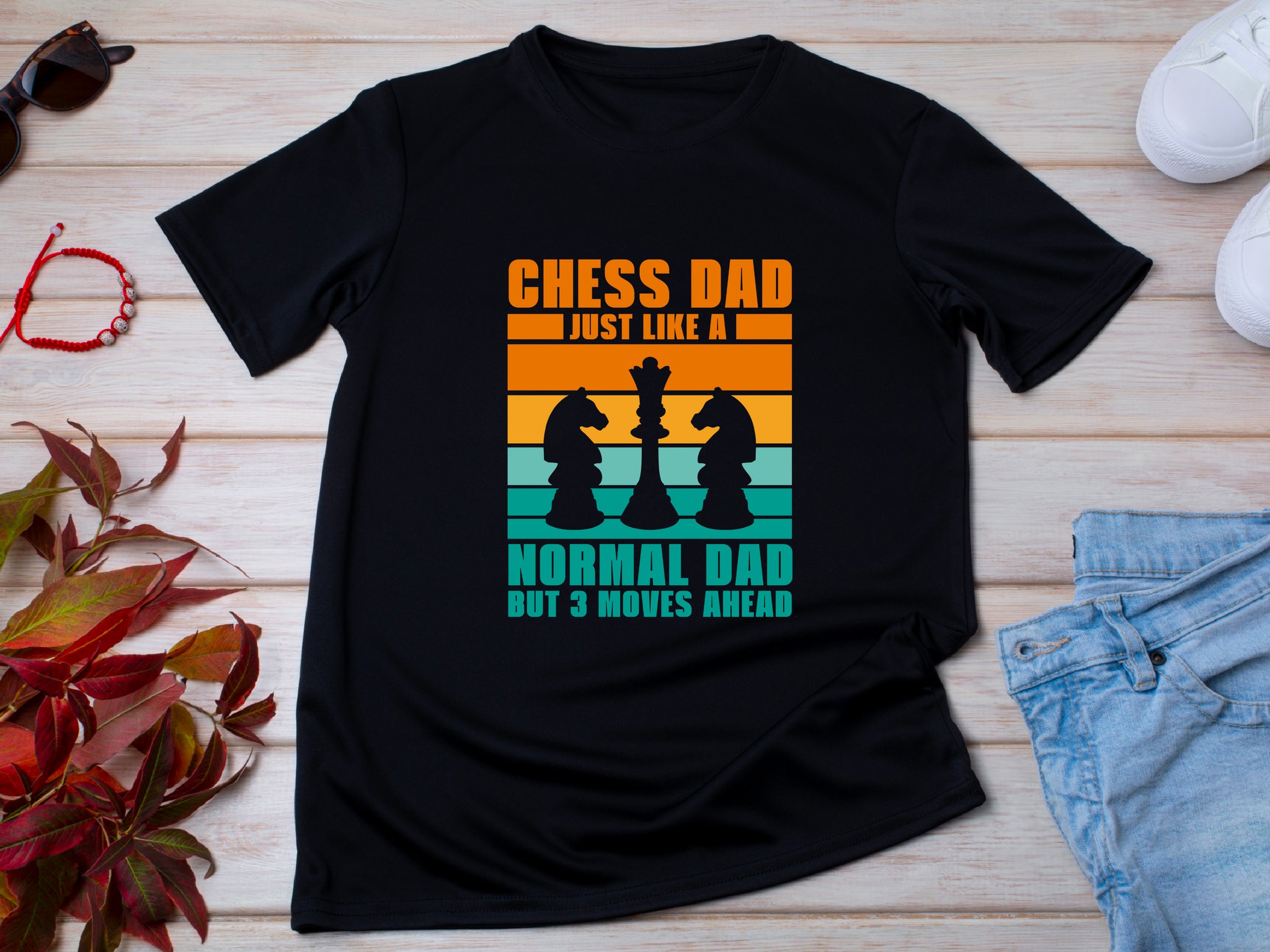Chess Dad Just Like a Normal Dad But 3 Moves Ahead Shirt, Chess Lover Gift, Funny Dad T-Shirt, Chess Enthusiast Tee