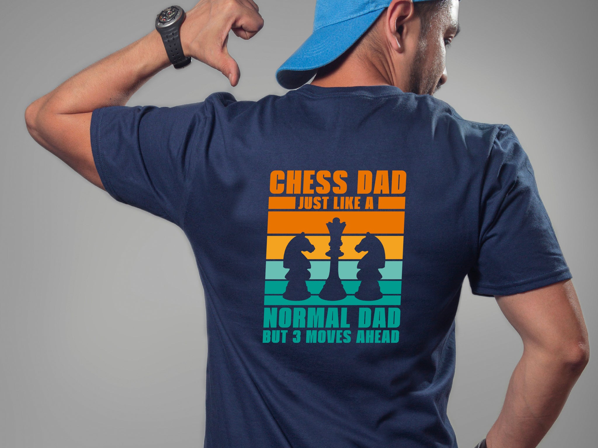 Chess Dad Just Like a Normal Dad But 3 Moves Ahead Shirt, Chess Lover Gift, Funny Dad T-Shirt, Chess Enthusiast Tee