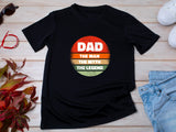 Dad The Man The Myth The Legend Shirt – Fathers Day Gift – Funny Dad T-Shirt – Gift for Him – Circle Design – Cool Dad Tee