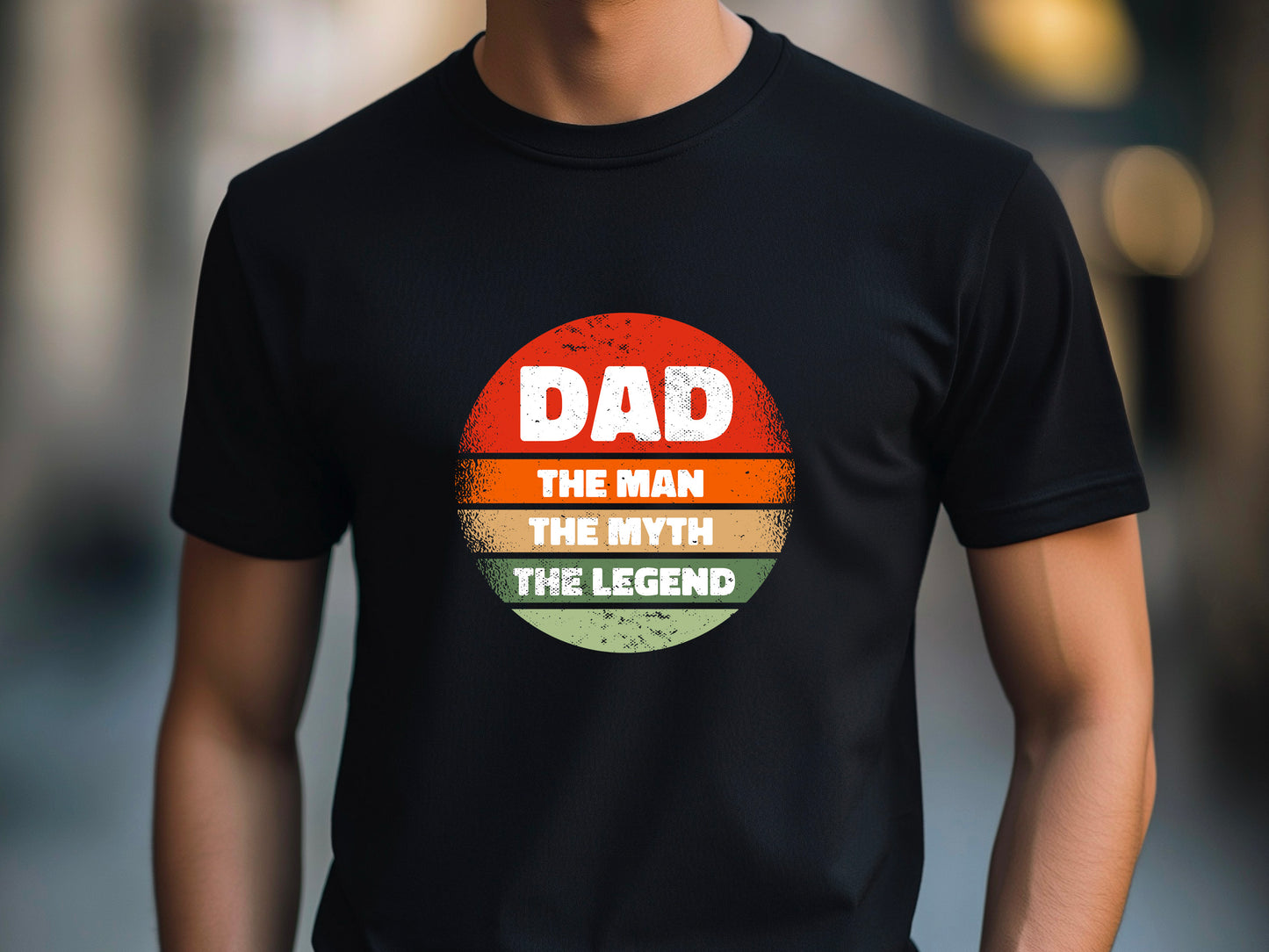 Dad The Man The Myth The Legend Shirt – Fathers Day Gift – Funny Dad T-Shirt – Gift for Him – Circle Design – Cool Dad Tee