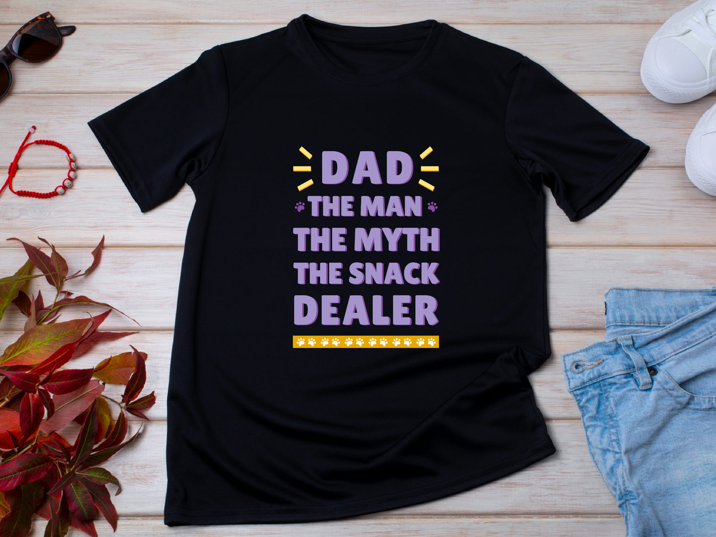 Dad The Man The Myth The Snack Dealer Shirt – Funny Fathers Day Gift – Cool Dad T-Shirt – Gift for Him – Snack Dad Tee