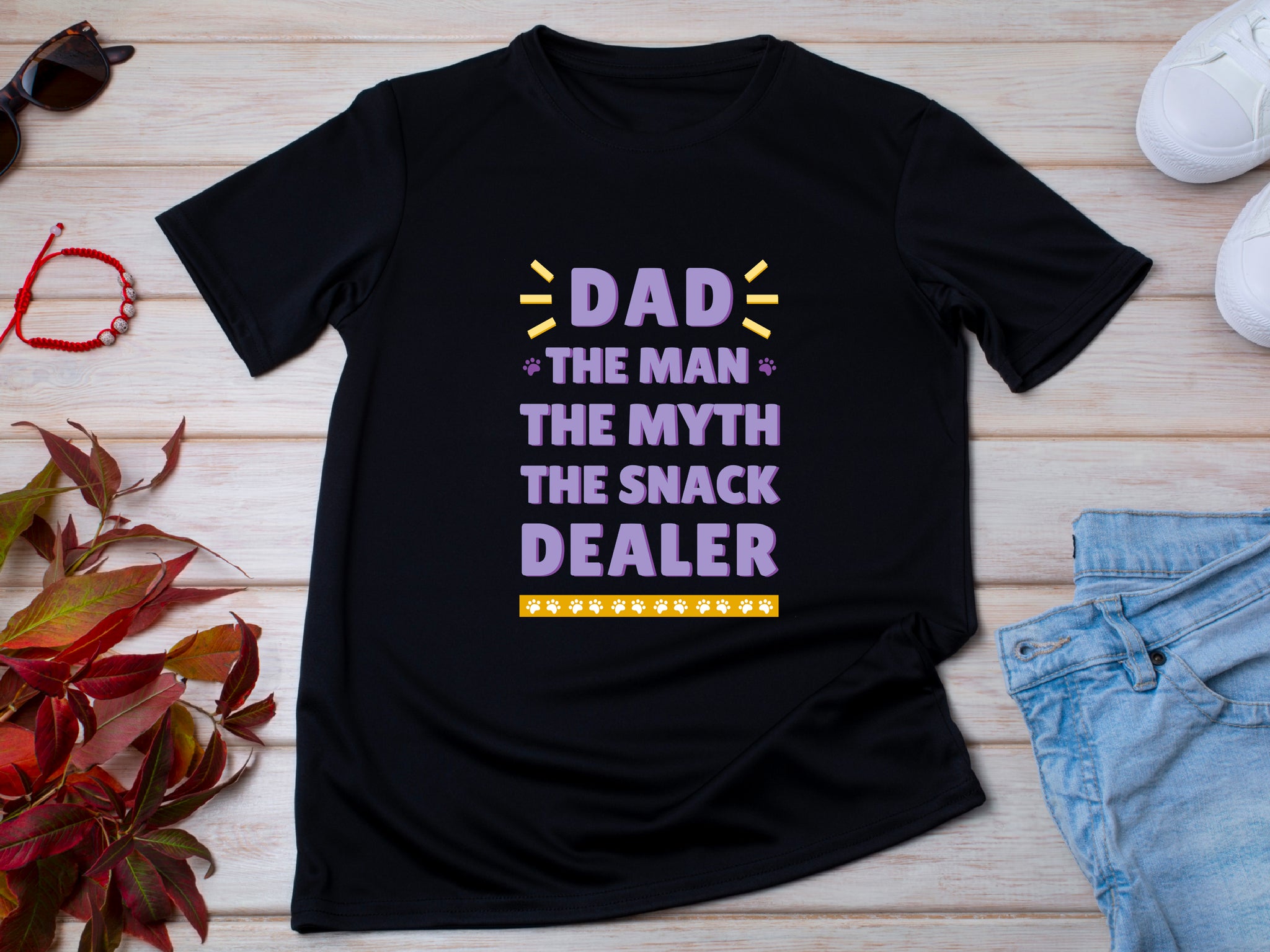 Dad The Man The Myth The Snack Dealer Shirt – Funny Fathers Day Gift – Cool Dad T-Shirt – Gift for Him – Snack Dad Tee